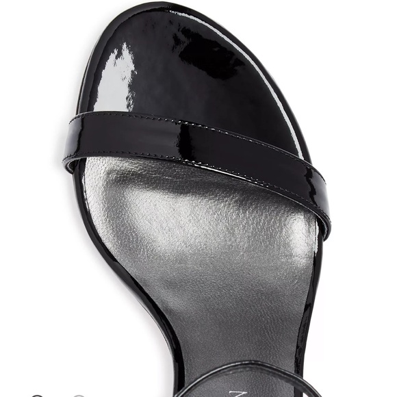 Stuart Weitzman 75 Less Nudist Black Patent Heels - Picture 8 of 11